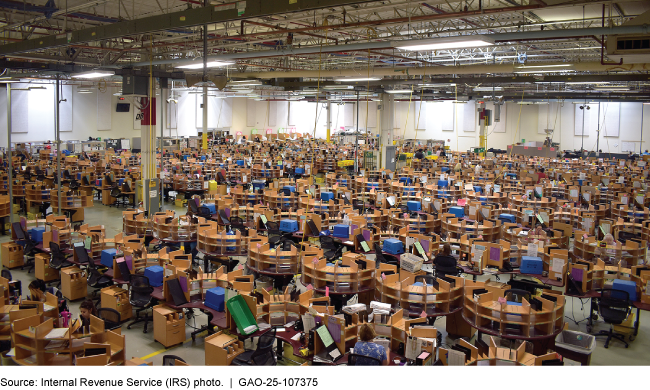 An IRS processing center in Ogden, Utah