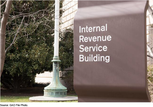 Internal Revenue Service building sign