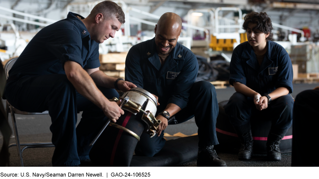 Service members doing maintenance