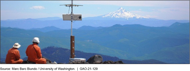 Engineers Installing an Earthquake Early Warning Seismic Station on Mt. St. Helens