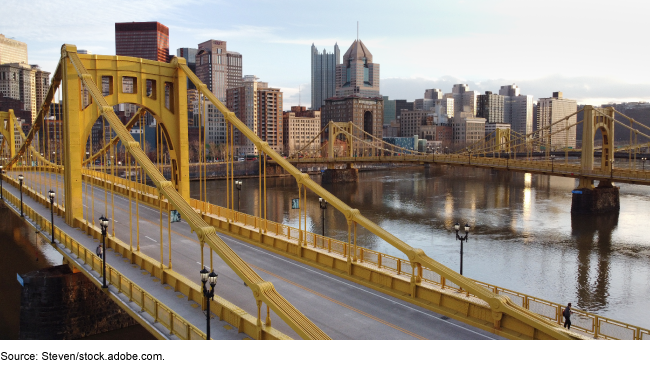 A bridge in Pittsburgh, Pennsylvania