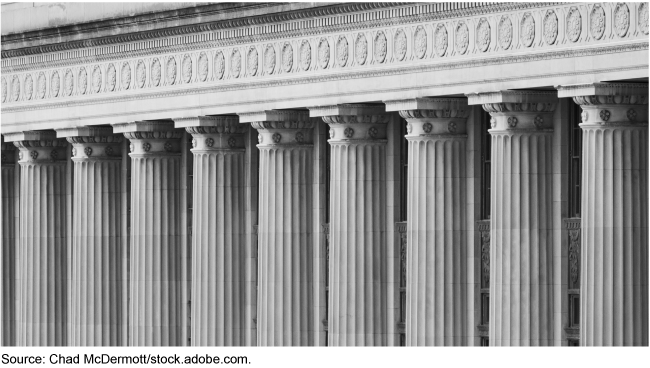 A row of stone columns.