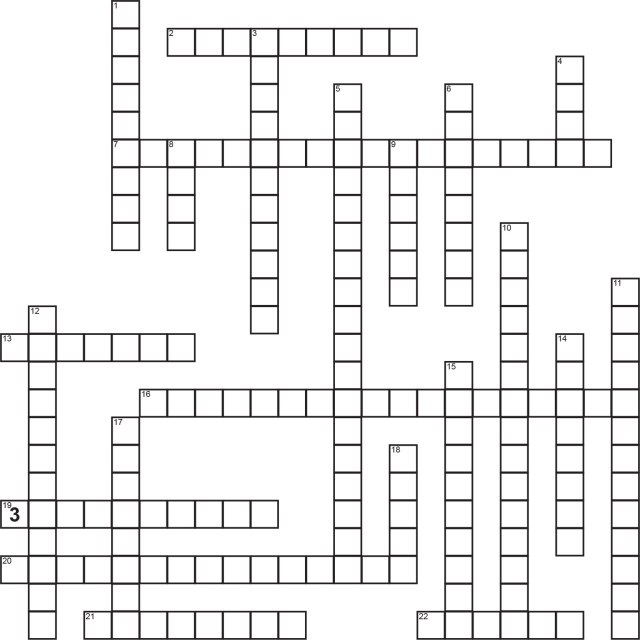 crossword puzzle