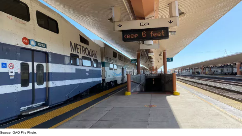 Photo showing Metrolink Rail Station at Union Station in Los Angeles, California