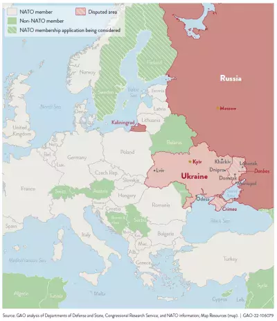 Map of Europe, October 2021–July 2022