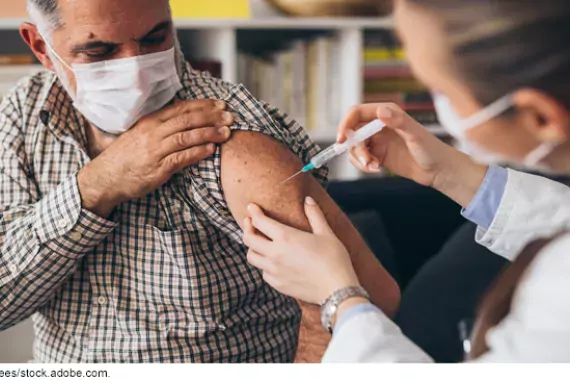 Photo showing someone getting vaccinated