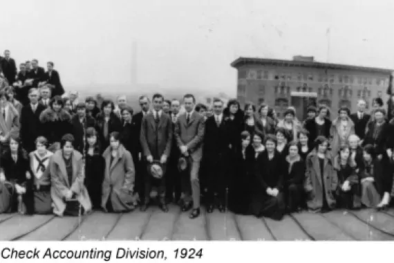 Employees of GAO’s Check Accounting Division, 1924